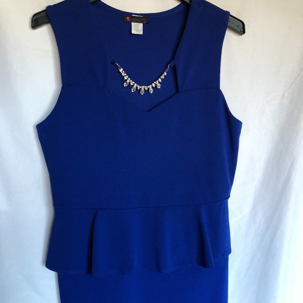 Royal Blue Peplum Dress